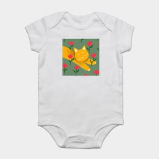 Sleepy cat Baby Bodysuit